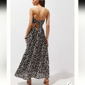 Antropologie Shirred Cut Out Maxi Dress Sz-M